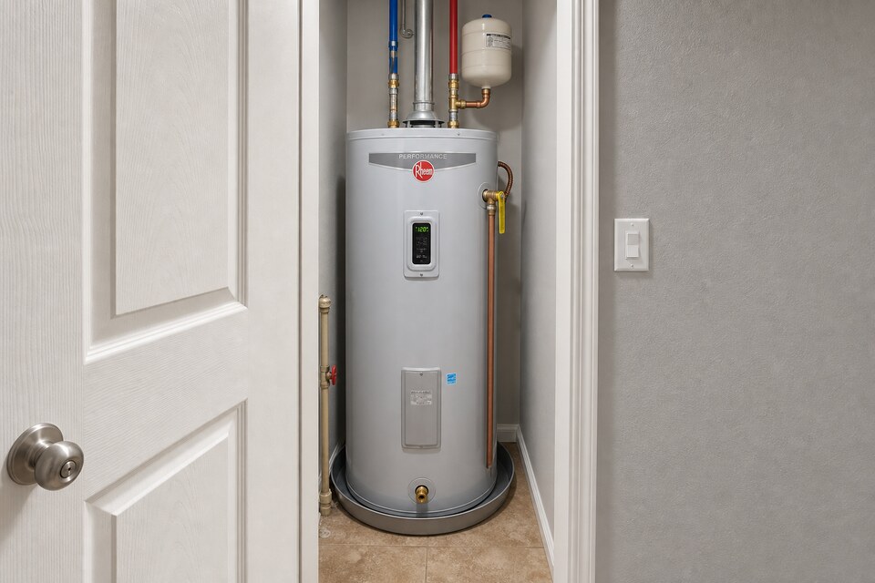 After — modern water heater install