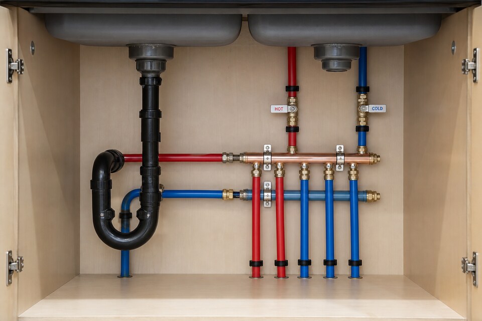 After — new copper repipe installation